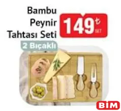 BAMBU PEYNİR TAHTASI SETİ 2 BIÇAKLI